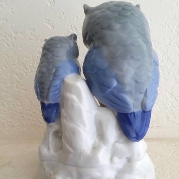 Blue Owls On Branch Tealight Holder - Picture 3 of 6